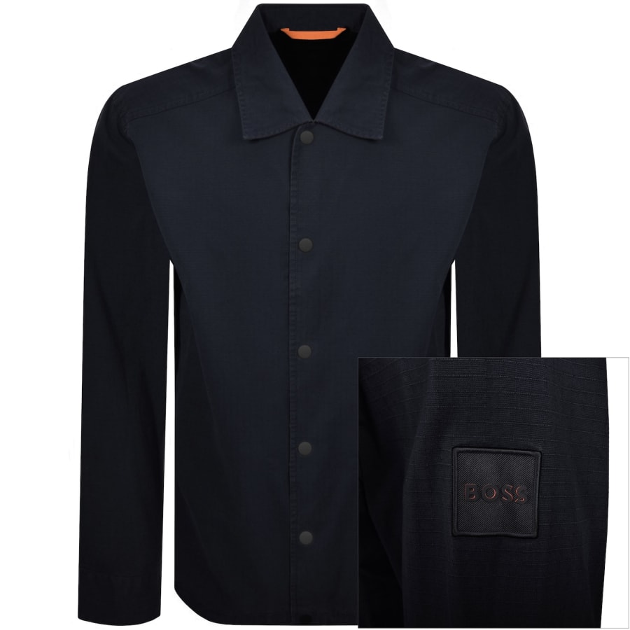 BOSS Labib Overshirt Blue | Mainline Menswear us